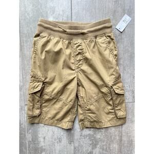 GAP Kids Boys Drawstring Elastic Shorts Pull-On Shorts Khaki Cargo S 6-7 Casual.
